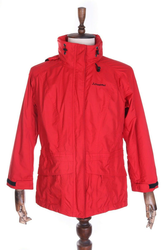 Women's VENTURI By SCHOFFEL Red Nylon Outdoor Windbreaker Jacket Sz uk 14 us 10
