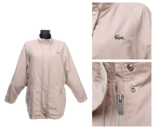 LACOSTE Beige Full Zip Casual Jacket Size 44