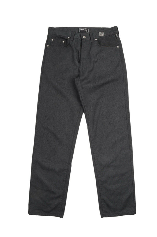 Men's Vintage VERSACE Jeans COUTURE Grey Denim Straight Jeans 35 / 49