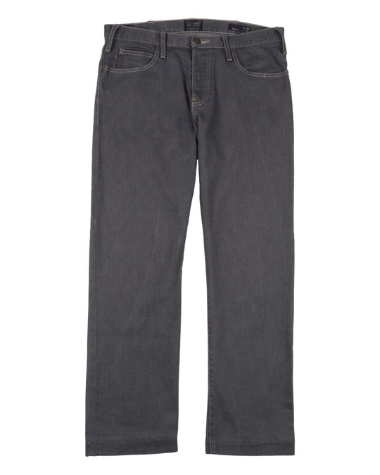 ARMANI JEANS Jeans Gray Stretch Mid Rise Straight Leg Mens Denim Size 34x32