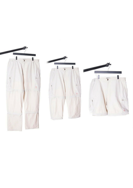 Men's FJALLRAVEN Beige Convertible Trekking Outdoor Trousers Size 46