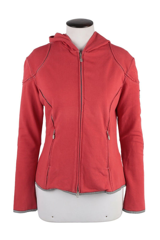 Women's BELSTAFF Magenta Cotton Full Zip Hoodie Jumper Size 48