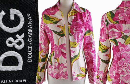Women's DOLCE & GABBANA Multicolored Floral Blazer Size 42 IT
