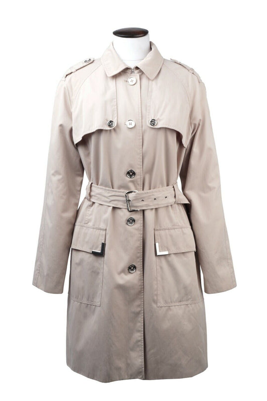 Women's MICHAEL KORS Beige Belted Trench Coat Size XL