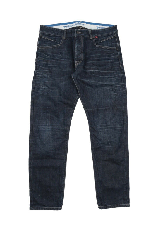 Men's DAINESE Motorcycle Biker Blue Cotton Paded Denim Jeans Size 34