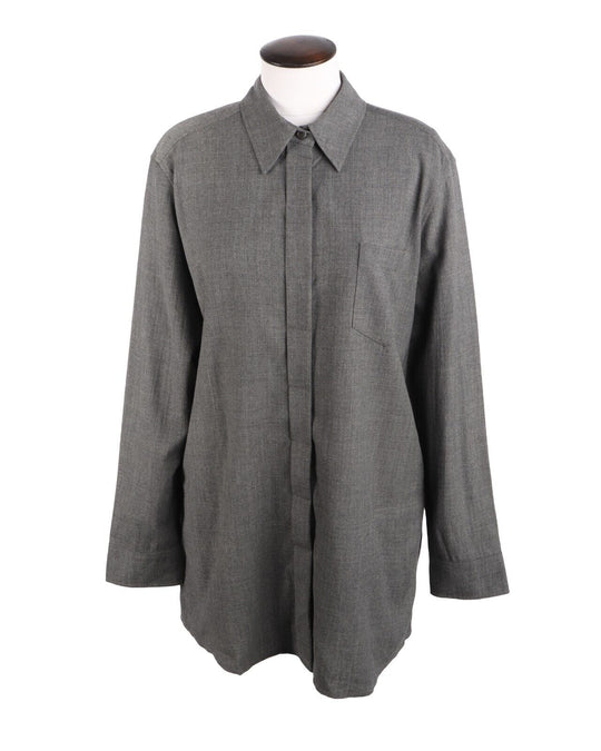 CERUTTI Shirt  Gray Wool Blend Women Size 12 US / 42