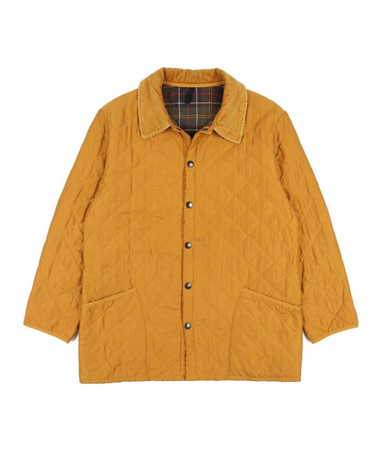 BARBOUR Jacket Tartan Yellow Utility Quilted Men's Size L