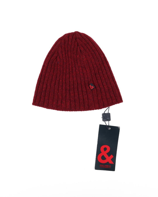 DG DOLCE & GABBANA Hat Red Wool Blend Unisex One Size