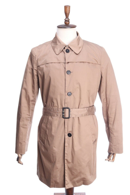 PAUL SMITH Beige Cotton Blend Belted Trench Coat Size L