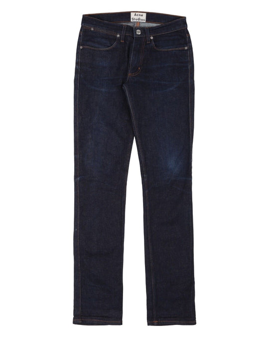 ACNE STUDIOS Jeans Navy Blue Mid Rise Straight Leg Mens Denim Size 28/32