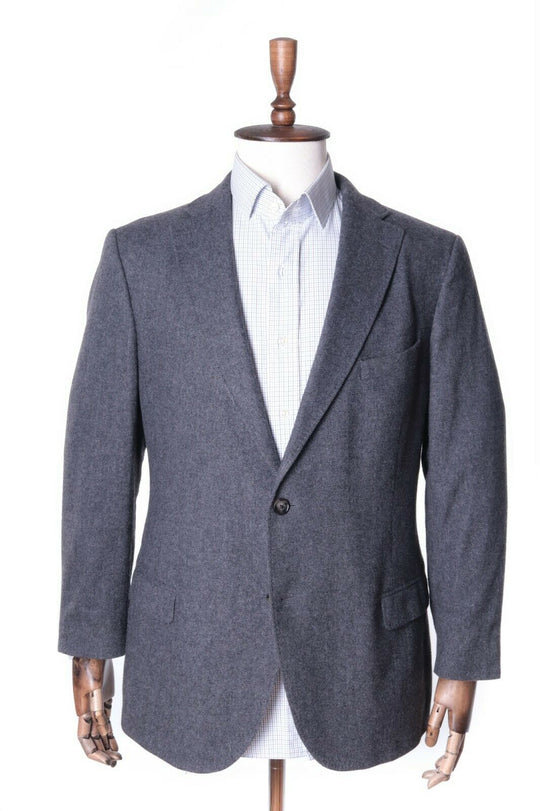 Men's Vintage  GANT Grey Wool Herringbone Single-Breasted Blazer Jacket Size 54