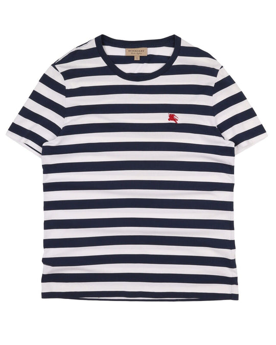 Men's BURBERRY London Navy Blue Striped T Shirt Size XL