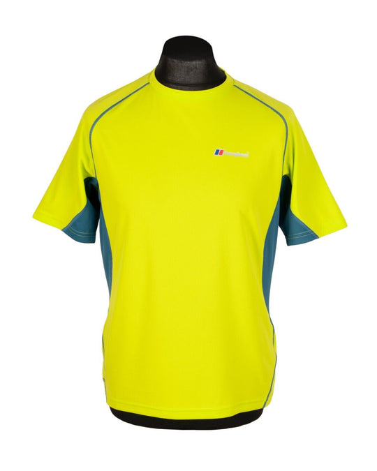 BERGHAUS Argentium Tee T Shirt Yellow Outdoor  Men's Size S