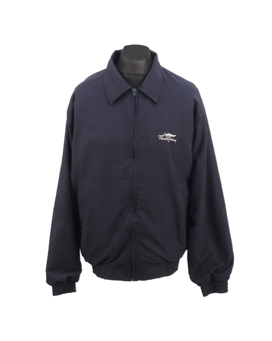 Vintage THOMAS BURBERRY Jacket Full Zip Navy Blue Men's Harington Size ~ L