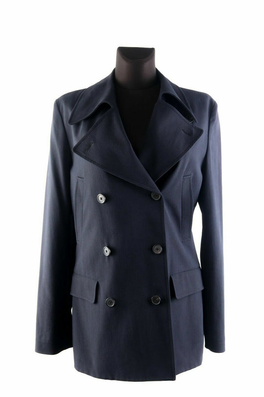 Women's MAISON MARTIN MARGIELA PARIS 4 Navy 100% Cotton Jacket Size 44