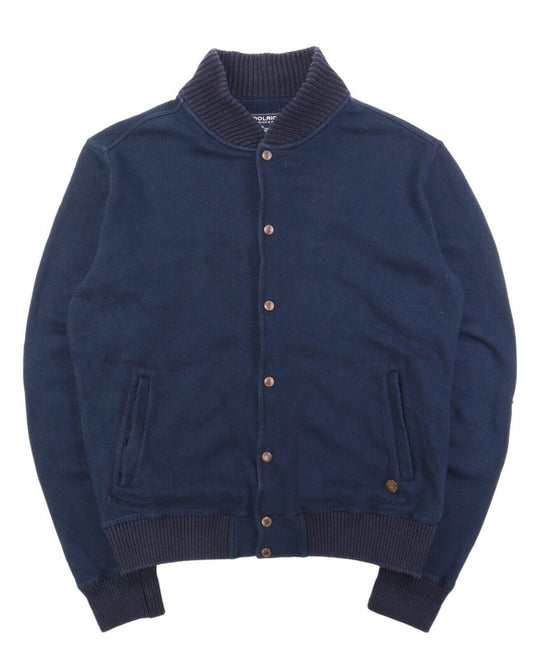 Men's WOOLRICH Navy Linen Cotton Bomber Jacket Size US XL EU 2XL