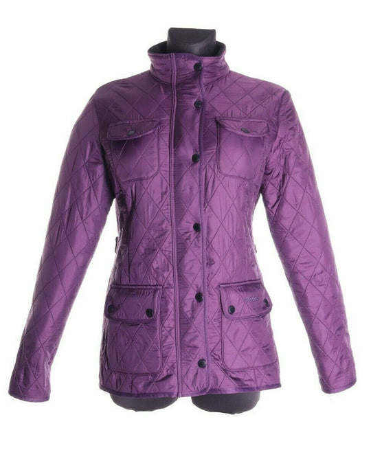 Women's BARBOUR Purple Nylon Multipocket UTILITY POLARQUILT Jacket Size 10
