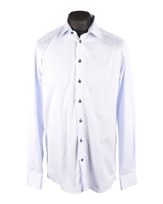 ETON Contemporary Shirt Blue Check Men's Size 42 / 16.5