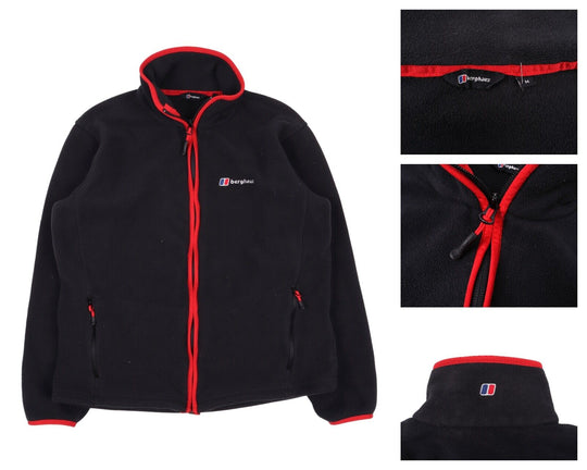 Women's BERGHAUS Black Fleece Full Zip Jumper Size M