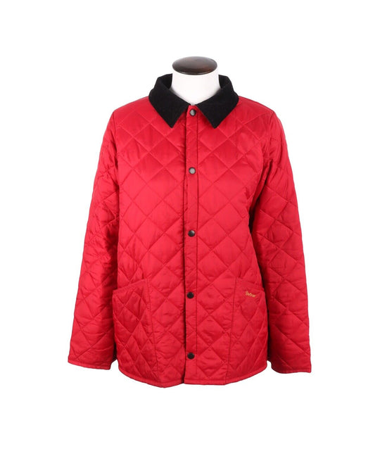 Girl's BARBOUR Red Quilted Jacket Size 18 UK 14 US