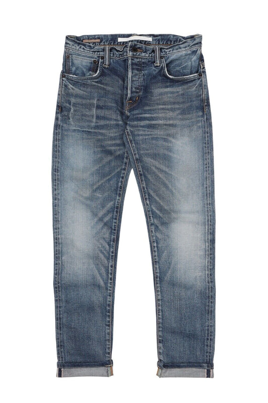 Men's MASTERCRAFT UNION Blue Faded Cotton Selvage Denim Japan Jeans Size 29