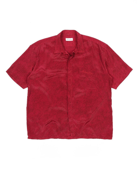Vintage CHRISTIAN DIOR Shirt Multicolor Silk Men's Size M