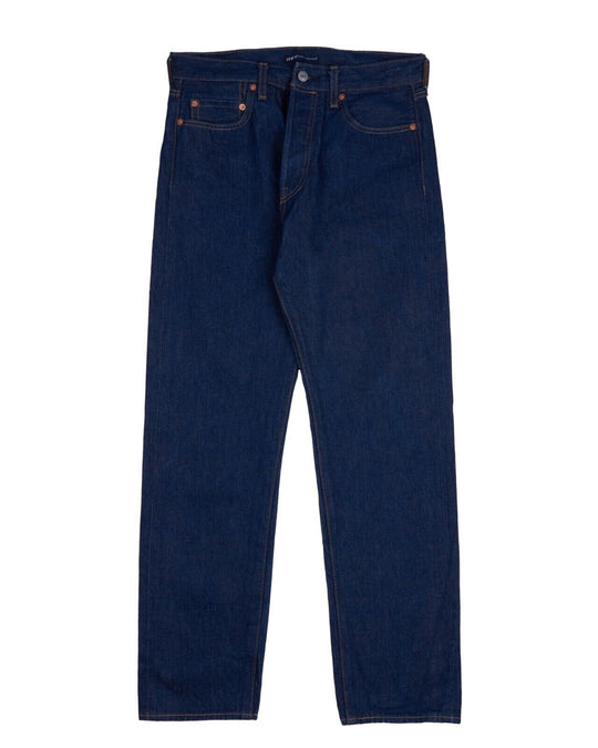 LEVIS 501 Jeans Navy Blue Cotton Men's Selvage Denim Straight Leg Size 32x32