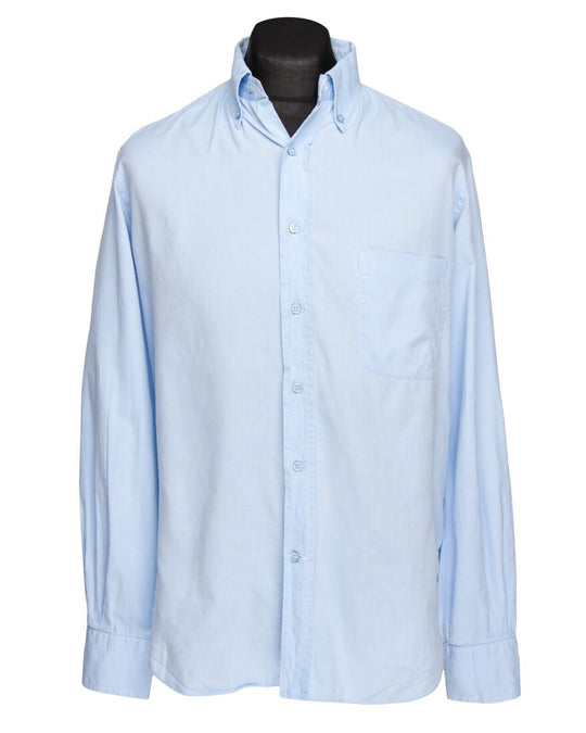 LORO PIANA Shirt Blue Cotton Mens Size M