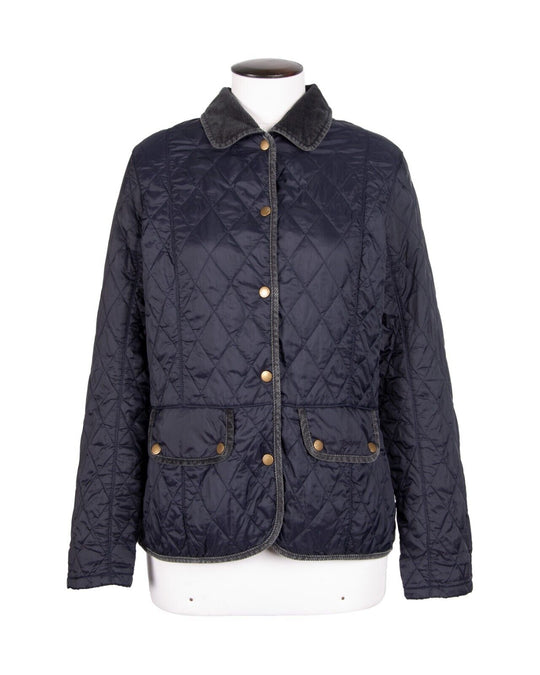 BARBOUR Quilted Jacket Navy Blue Womens Size 14 UK / 10 US