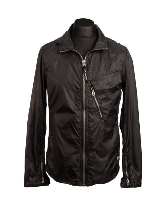 G STAR RAW Revend Tore 3d Slim Overshirt Full Zip Black Men's Jacket Size L
