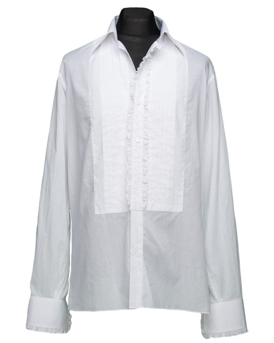 GUCCI by TOM FORD Tuxedo Dress Shirt White Cotton Mens Size 41 / 16
