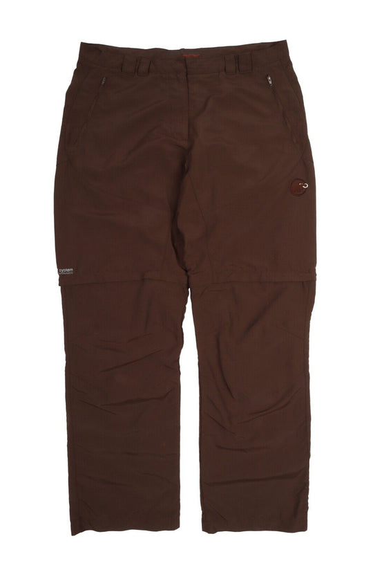 Women's MAMMUT Brown Outdoor Zip Off Trekking Pants Size 44