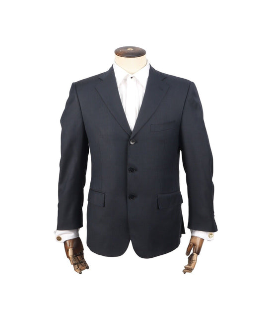 ERMENEGILDO ZEGNA Su Misura Sport Coat Navy Blue Blazer Jacket Men's Size 48 IT