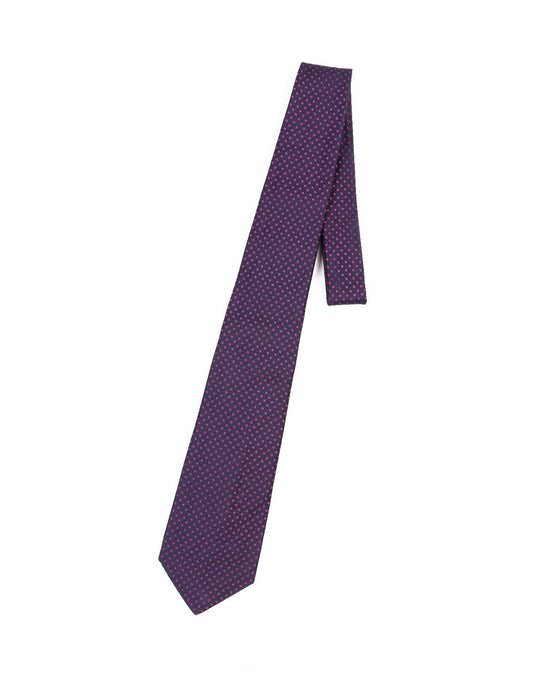 KITON NAPOLI Tie Navy Blue Silk Polka Dot Men's  7 Fold Necktie