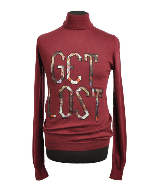 DIESEL Black Gold Pullover Red Turtle Neck Men's Jumper Size L