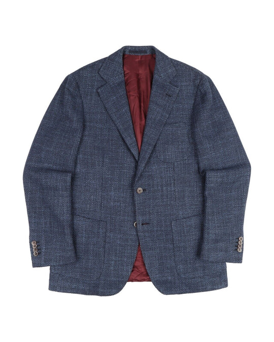 SUITSUPPLY Blue Wool Silk Blazer Men's Jacket Size 52 IT / 42 US