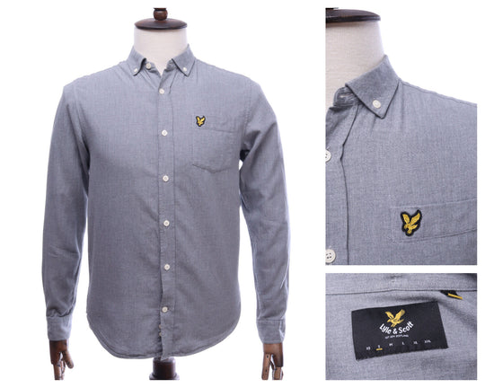 LYLE & SCOTT Grey Button DOwn Cotton LS Shirt Size S