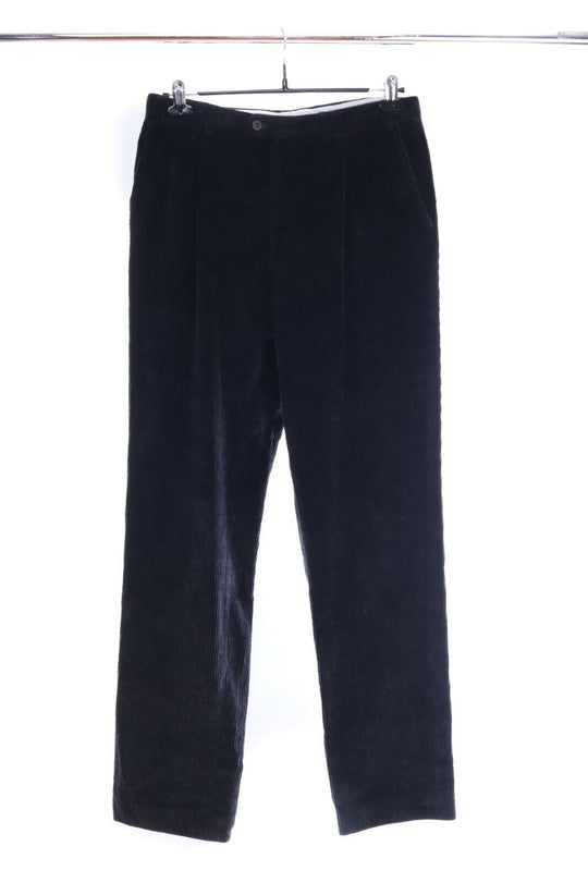 CANALI Oliver Charcoal Grey Velvet Straight Pants Size W 32 L 33