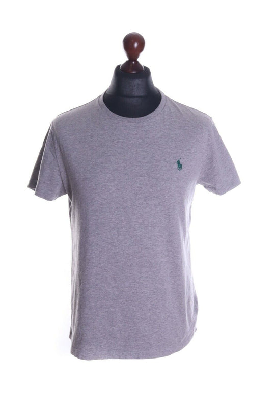 POLO RALPH LAUREN Grey 100% Cotton Crew Neck SS T-Shirt Size M
