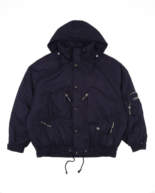 Vintage BOGNER Jacket Navy Blue Satin Outdoor Ski Men's Size 60 IT