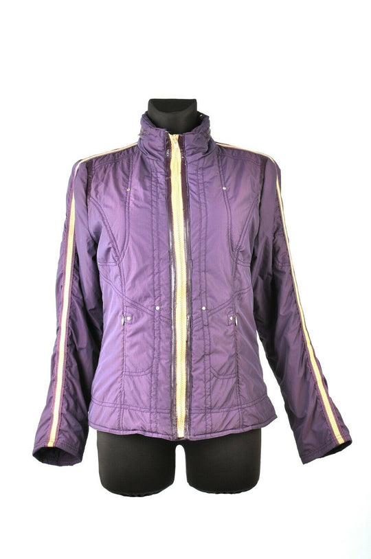 Women's BOTTEGA by Elisa Cavaletti Purple Fitted Quilted Jacket Size M