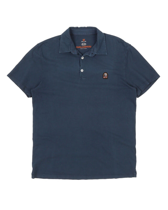 Men's PARAJUMPERS Blue Pique Cotton Polo Shirt Size M