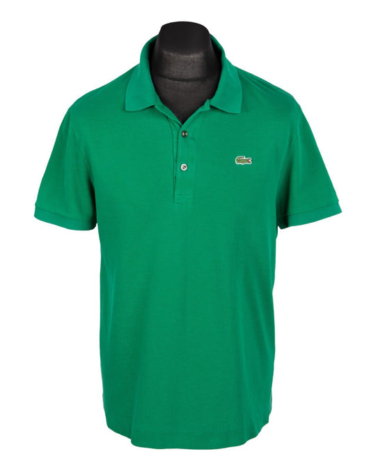 LACOSTE Polo Shirt Green Pique Cotton Slim Fit Short Sleeve  Men's  Size 6 / XL