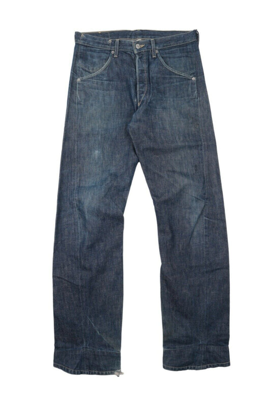 Men'S Vintage LEVI`S Engineered Navy Blue Denim Twisted Jeans Size W 30