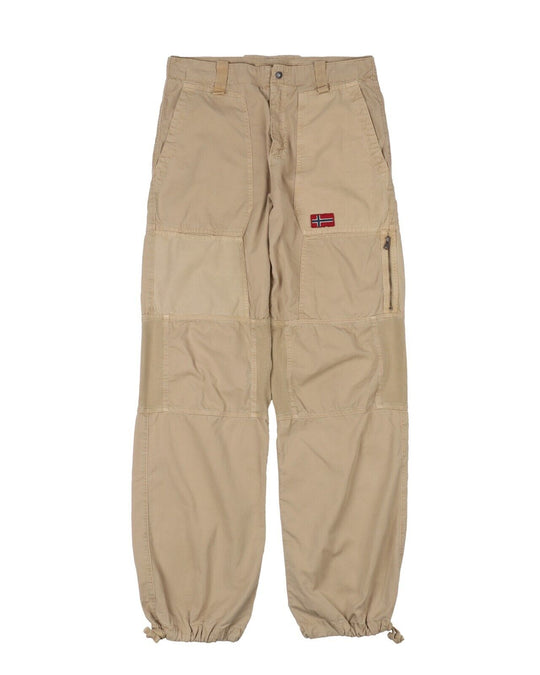 NAPAPIJRI Pants Khaki Beige Cotton Parachute Womens Cargo Trousers 14