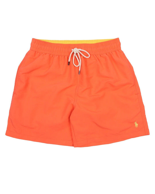 Men's Polo RALPH LAUREN Orange Nylon Swim Shorts Bermudas Size S