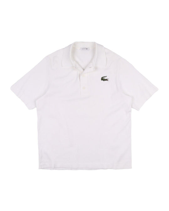 LACOSTE Polo Shirt White Cotton Oversized Men's T-Shirt Size M