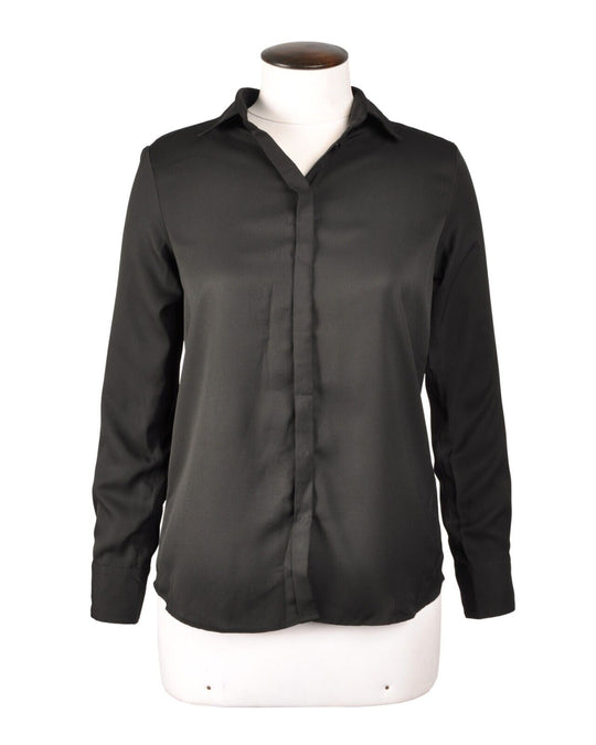 YSL Beaute Uniform Shirt Black Polyester Longsleeve Size 36 IT