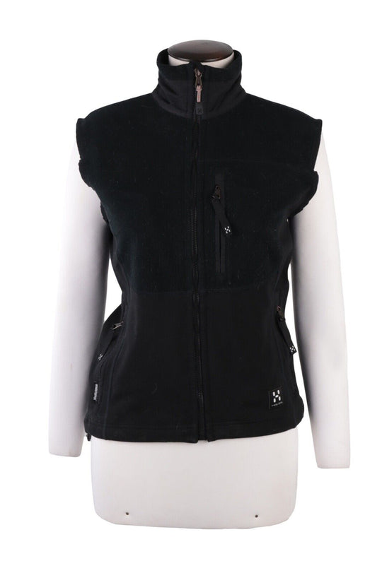 Women's NORRONA Black Windstopper Fleece Full Zip Outdoor Vest Size 36 IT 10 UK
