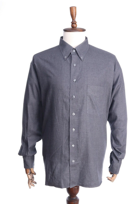 BURBERRY LONDON Grey 100% Cotton Shirt Size 2XL